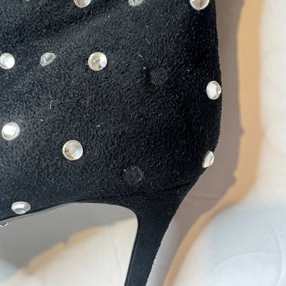 Betsey Johnson Alina Womens Faux Suede Pointed Toe‎ Knee-High Bedazzled Boots 6 - Picture 4 of 11